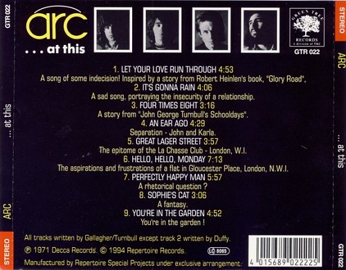 Arc - Arc ...at this (Reissue) (1971/1994)