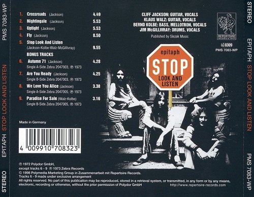 Epitaph - Stop Look And  Listen (Reissue) (1972-73/1998)