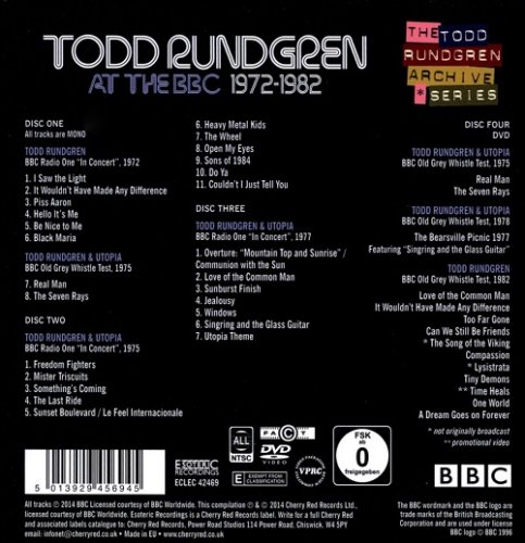 Todd Rundgren & Utopia - At The BBC 1972-1982 (2014)