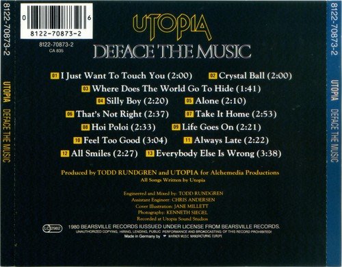 Utopia - Deface The Music (Reissue) (1980/1999)