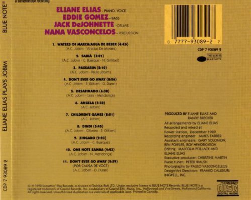 Eliane Elias ‎- Eliane Elias Plays Jobim (1990) Lossless