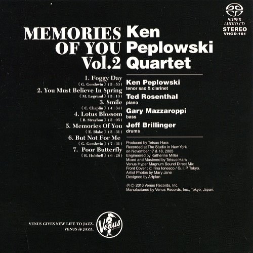 Ken Peplowski Quartet - Memories Of You Vol.2 (2006) [2016 SACD]