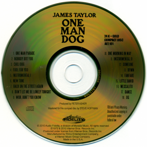 James Taylor - One Man Dog (Audio Fidelity 24K Gold) (2010)