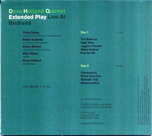 Dave Holland Quintet - Extended Play : Live At Birdland (2003)