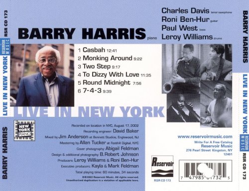 Barry Harris - Live in New York (2002)