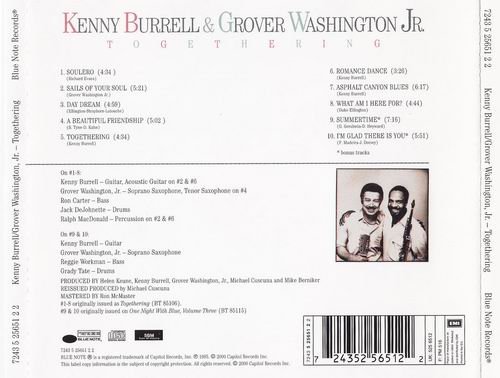 Kenny Burrell & Grover Washington Jr. - Togethering (1985) CD Rip