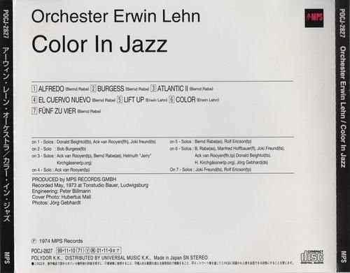 Orchester Erwin Lehn - Color in Jazz (1974)