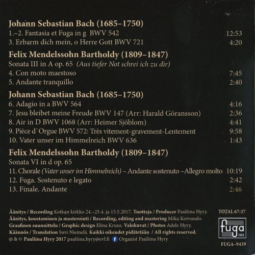 Pauliina Hyry - Bach & Mendelssohn: Vater unser (2017)