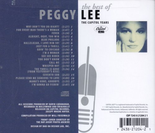 Peggy Lee – The Best of Peggy Lee: The Blues & Jazz Sessions [1997]