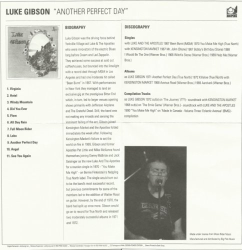 Luke Gibson - Another Perfect Day (1971) Korean remaster (2010) Lossless