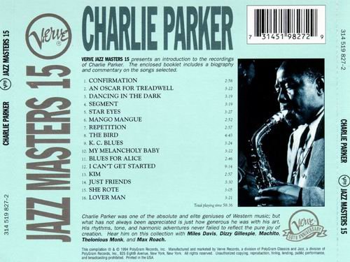 Charlie Parker - Verve Jazz Masters 15 (1994) CD Rip
