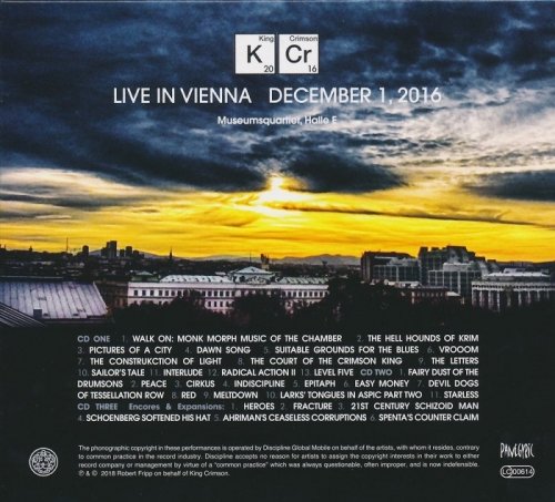 King Crimson - Live in Vienna, 1 December 2016 (2018) CD-Rip