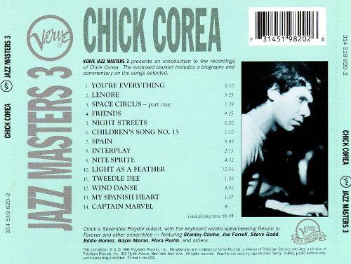 Chick Corea - Verve Jazz Masters 3 (1994) CD Rip