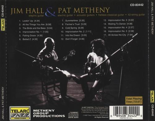 Jim Hall & Pat Metheny - Jim Hall & Pat Metheny (1999) CD Rip