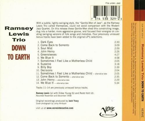 Ramsey Lewis - Down To Earth (1958) Flac