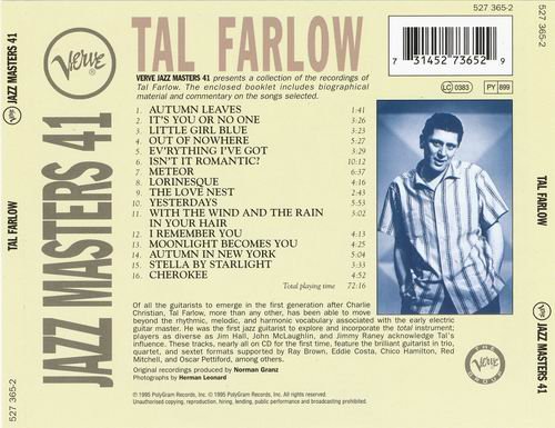 Tal Farlow - Verve Jazz Masters 41 (1995) CD Rip