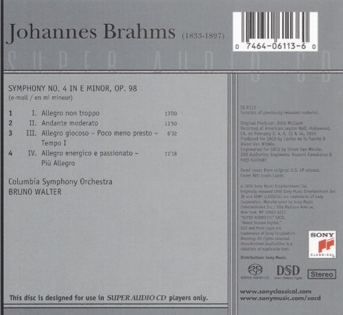 Bruno Walter - Brahms Symphony No. 4 (1960) [1999 SACD]