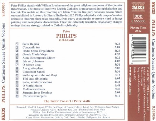 Peter Walls & The Tudor Consort - Philips: Cantiones Sacrae Quinis Vocibus (2001)