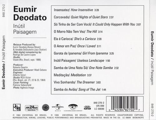 Eumir Deodato - Inutil Paisagem (1964) CD Rip