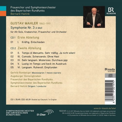 Symphonieorchester des Bayerischen Rundfunks, Bernard Haitink - Mahler: Symphonie Nr. 3 (2017) [HDTracks]