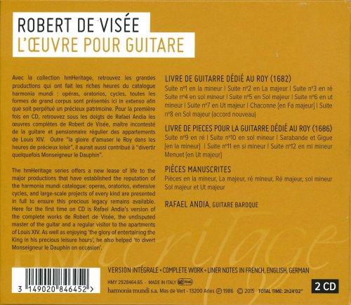 Rafael Andia - Robert de Visee: Complete Works for Guitar (2015)