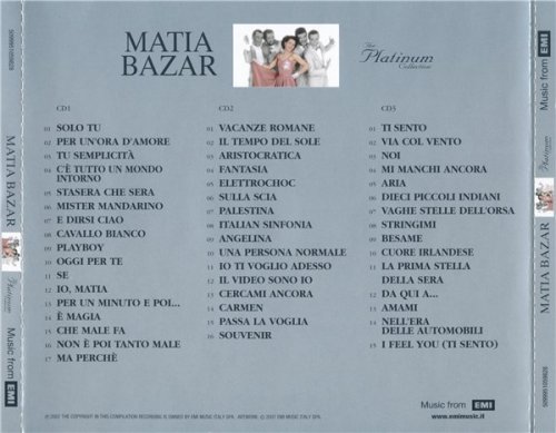 Matia Bazar - The Platinum Collection [3 CD Set] (2007)