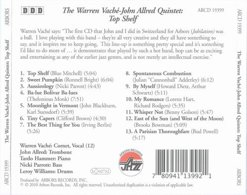 The Warren Vache-John Allred Quintet - Top Shelf (2010) CD Rip