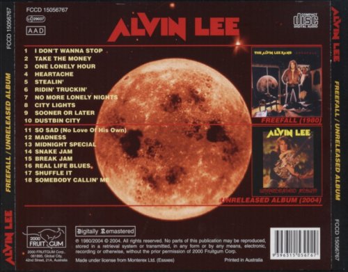 Alvin Lee - Freefall/Unreleased Album (1980/2004 ) CD Rip