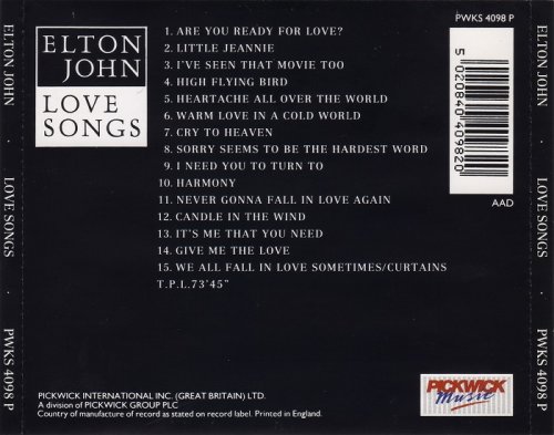 Elton John - Love Songs (1991)