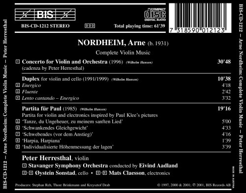 Peter Herresthal - Arne Nordheim: Complete Violin Music (2001)