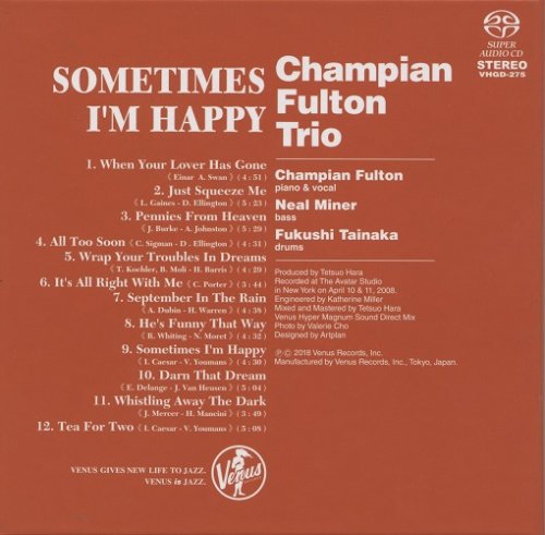 Champian Fulton Trio - Sometimes I'm Happy (2008) [2018 SACD]