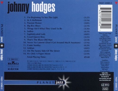 Johnny Hodges - Planet Jazz (1998)