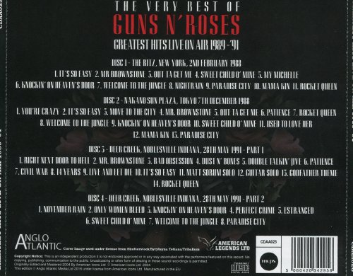 Guns N' Roses - Greatest Hits Live On Air 1989-'91 (4CD Box Set) (2016)