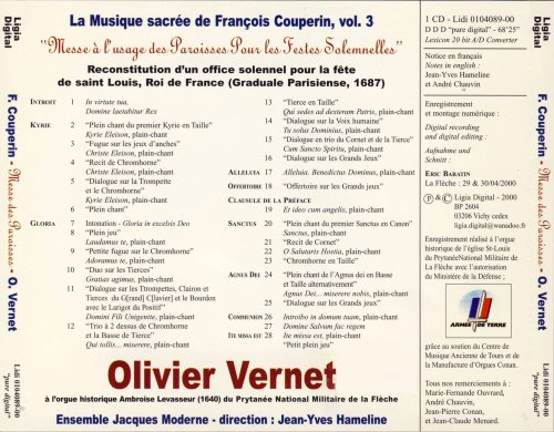 Ensemble Jacques Moderne & Olivier Vernet - Couperin: Messe solennelle à l'usage des paroisses (2001)