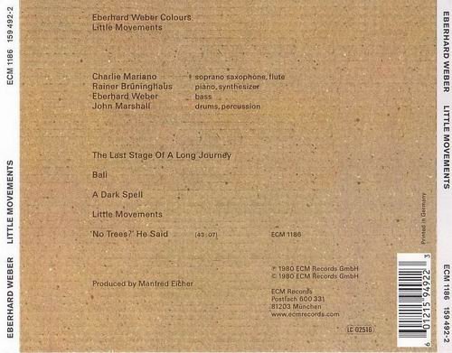 Eberhard Weber - Little Movements (1980) CD Rip