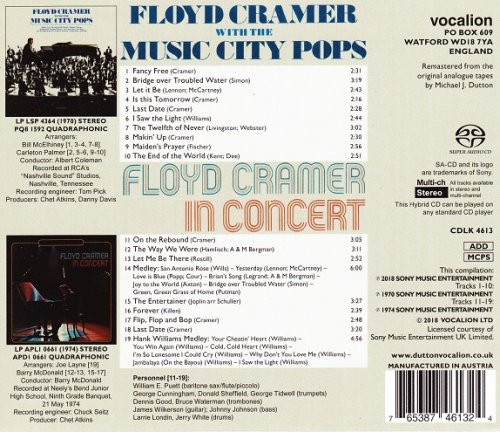 Floyd Cramer - With The Music City Pops & In Concert (1970-1974) [2018 SACD]