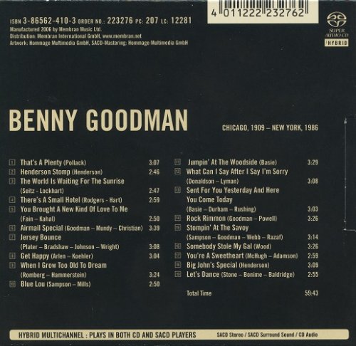 Benny Goodman - Supreme Jazz (2006) [SACD]