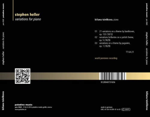 Biliana Tzinlikova - Stephen Heller: Variations for Piano (2016) [HDTracks]