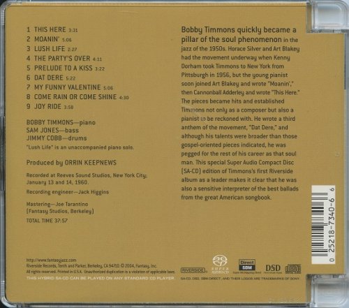 Bobby Timmons ‎- This Here Is Bobby Timmons (1960) [2004 SACD]