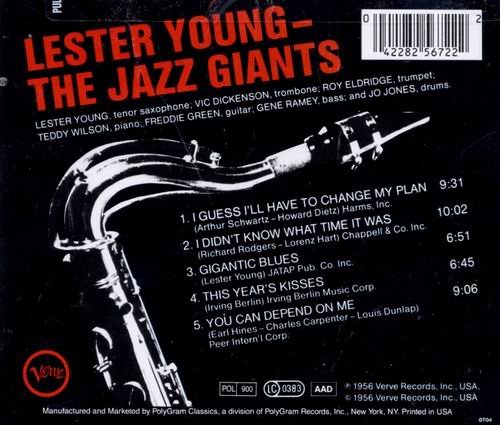 Lester Young - The Jazz Giants (1956) CD Rip