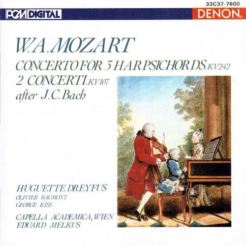 Huguette Dreyfus - Mozart: Concerto for 3 Harpsichords (1985)