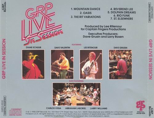 Dave Grusin, Lee Ritenour, Diane Schuur, Dave Valentin - GRP Live In Session (1985)