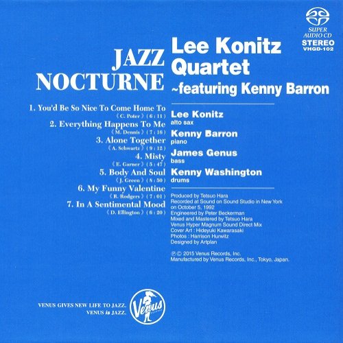 Lee Konitz Quartet - Jazz Nocturne (1994) [2015 SACD]