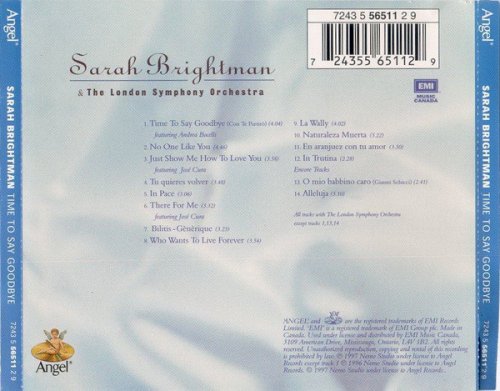 Sarah Brightman & The London Symphony Orchestra - Time To Say Goodbye (1997)