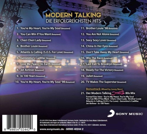 Modern Talking - Die Erfolgreichsten Hits (2016) CD-Rip