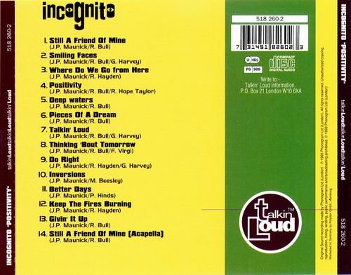 Incognito - Positivity (1993) CD Rip