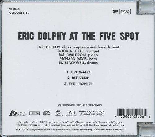 Eric Dolphy - Eric Dolphy at the Five Spot (1961) [2018 SACD]