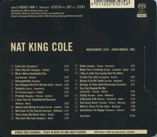 Nat King Cole - Supreme Jazz (2006) [SACD]