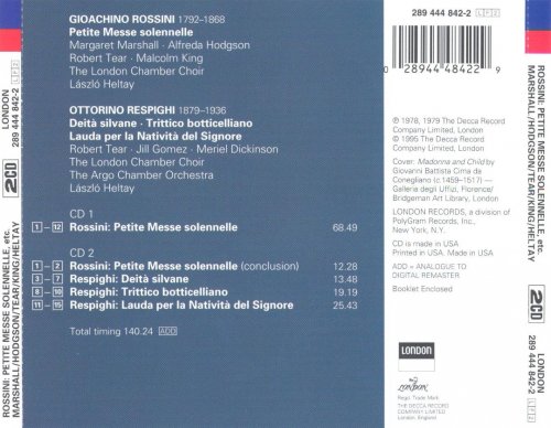 Laszlo Heltay & The London Chamber Choir - Rossini: Petite Messe Solenelle, Respighi: Deite Silvane (1995)