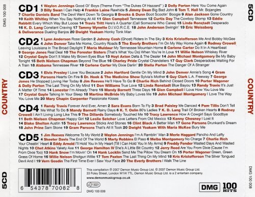 VA - 100 Hits Country [5CD] (2007) FLAC
